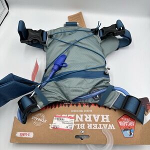 Arcadia Trail Camelback Hydration Dog Pet Harness‎ XL Blue Nylon Water Bladder
